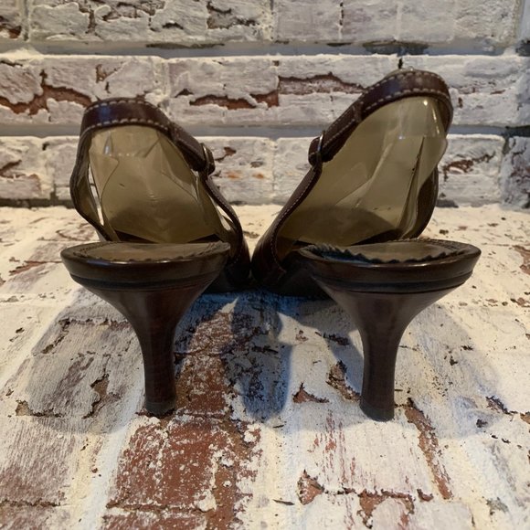 Anne Klein Like New Brown Slingbacks - Picture 3 of 8